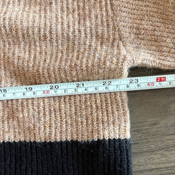 The Workshop Small Black Brown Stripped Sweater Oversized - Picture 7 of 14